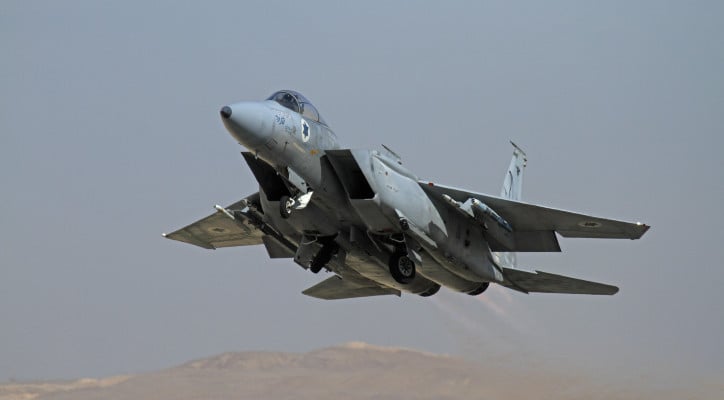 An Israeli F-15 jet