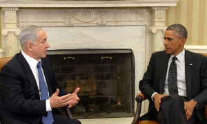 Obama and Netanyahu at the White House. (Avi Ohayon/GPO))