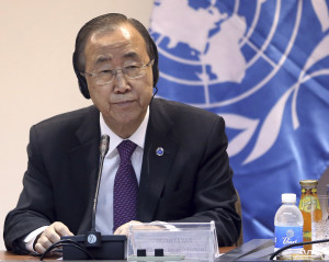 UN SG Ban Ki-Moon. (AP/Karim Kadim)