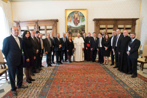 Pope with European Jewish delegation