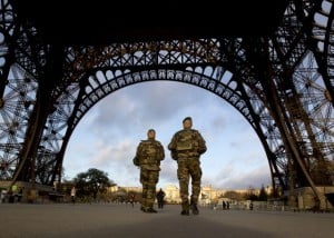 French soldiers patrol the streets of Paris in wake of the ISIS attacks. (AP/Peter Dejong, File) 