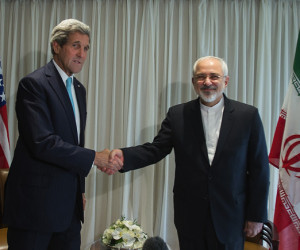 Secretary of State John Kerry meets with Iranian Foreign Minister Javad Zarif. (US Mission Geneva)