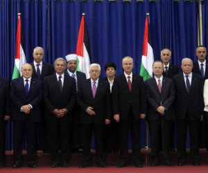 Palestinian unity government members. (Issam RImawi/FLASH90)