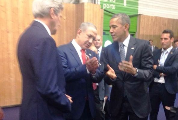 Netanyahu, Obama discuss Palestinian incitement on sidelines of Paris Climate Conference