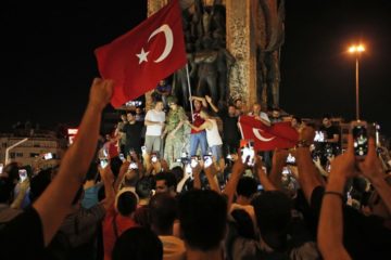 Turkish supporters of Erdogan