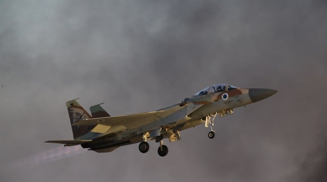 IAF bombs Syrian target in response to stray fire
