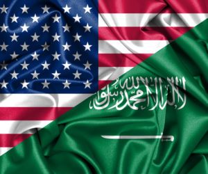 Saudi and U.S. flag