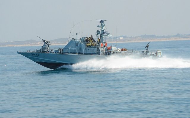 Palestinian terrorists fire at Israeli naval vessel