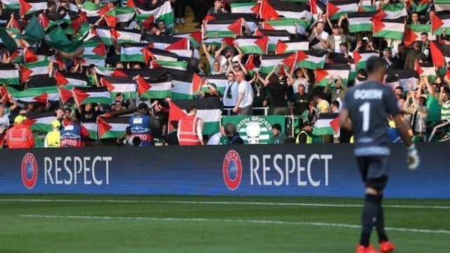 European Football Association disciplines Scottish team for anti-Israel demo