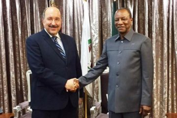 MFA Dir-Gen Gold with President of the Republic of Guinea, Prof. Alpha Conde.