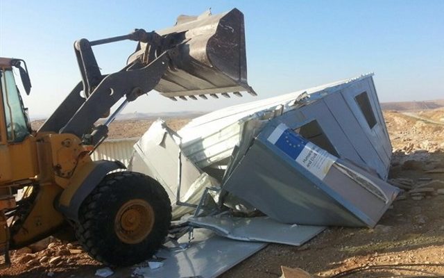Israel demolishes EU-funded illegal buildings