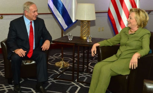 Clinton tells Netanyahu she’s against imposing solution on Israel