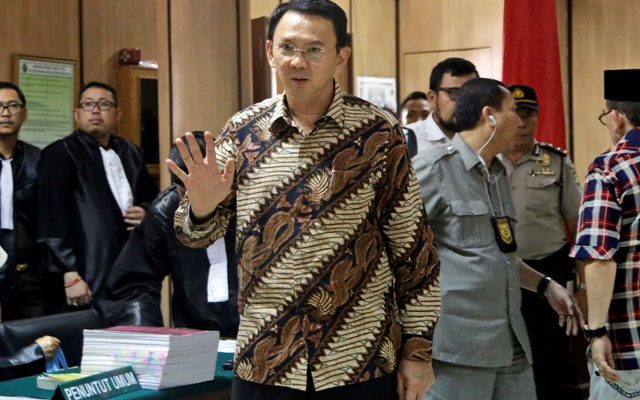 Christian governor of Indonesia’s capital sobs as blasphemy trial begins
