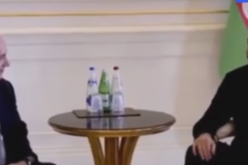 Benjamin Netanyahu with Ilham Aliyev