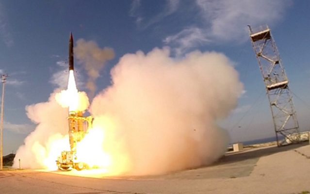 Israel conducts successful test of Arrow 3 anti-ballistic system
