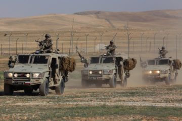 Jordanian force patrol the border