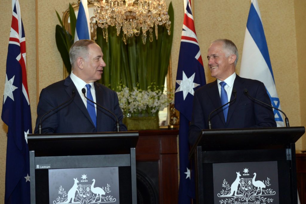 Netanyahu Turnbull press conference