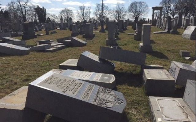 Vandals topple dozens of headstones at Philadelphia Jewish cemetery