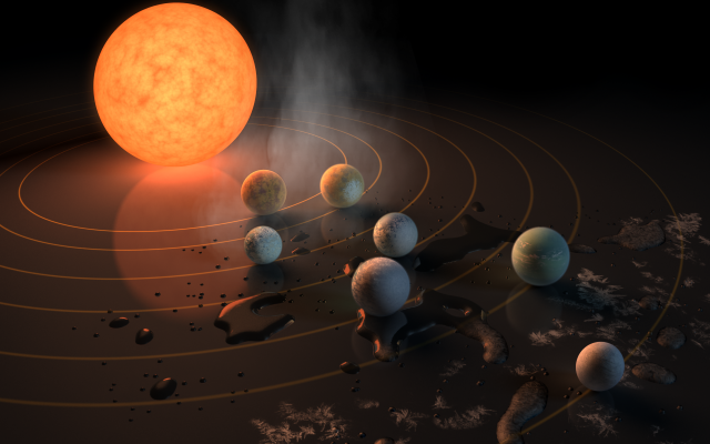 7 Earth-sized worlds found orbiting star; could hold life