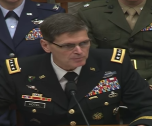 Commander of the US Central Command, General Joseph L. Votel testifying to Congress