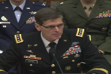 Commander of the US Central Command, General Joseph L. Votel testifying to Congress