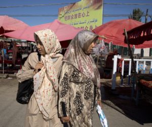 Uyghur Muslim women in the Xinjiang region. (AP/File)