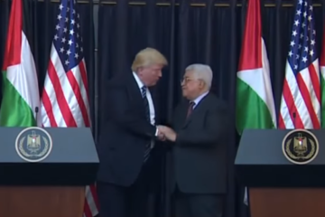 Donald Trump and PLO chief Mahmoud Abbas