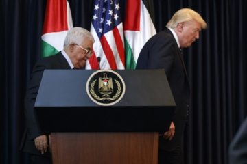 President Donald Trump and Palestinian leader Mahmoud Abbas