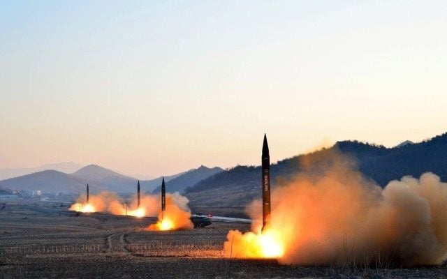 North Korea fires cruise missiles