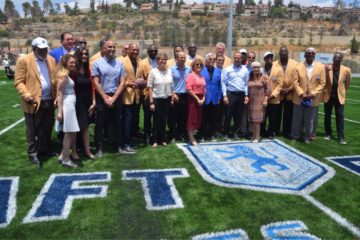 Jlem Mayor Barkat, Robert Kraft & NFL Hall of Famers