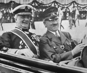 Hungary's Miklós Horthy (L) and Adolf Hitler
