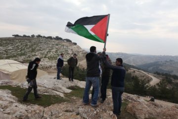 Palestinian flag in Area C