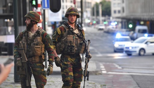 Terror suspect shot after explosion at Brussels train station