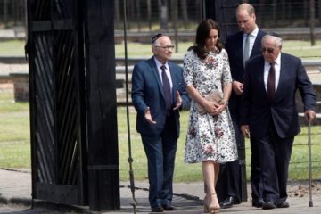 Britain's Prince William and Kate at Stutthof