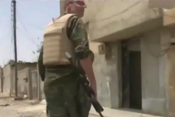 American fighting in Raqqa