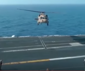 IDF helicopter lands on USS George HW Bush