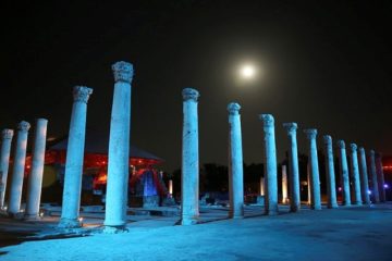 Ancient pillars at Beit Shean