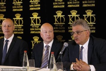 Mazen Ghoneim, Jason Greenblatt, Tzachi Hanegbi