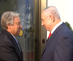 António Guterres and Benjamin Netanyahu