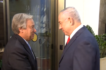 António Guterres and Benjamin Netanyahu
