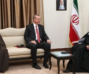 Ayatollah Ali Khamenei, Recep Tayyip Erdogan and Hassan Rohani