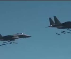 US, South Korean and Japanese warplanes in live fire exercises