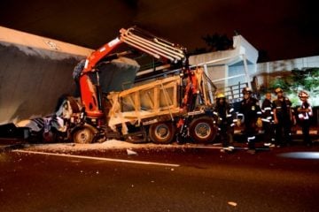 truck bridge accident