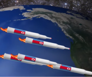 North Korean missile attack simulation