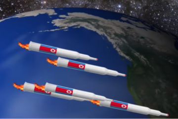 North Korean missile attack simulation