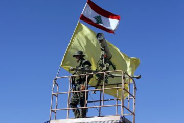 A member of the Hezbollah terrorist group in Lebanon. (AP Photo/Bilal Hussein)