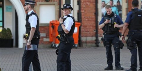 British police in London