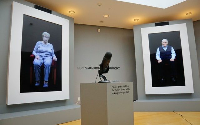 NY exhibit allows virtual ‘interviews’ with Holocaust survivors