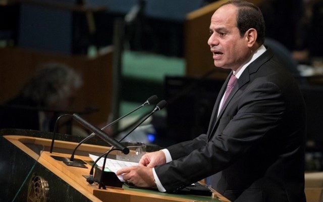 Egyptian leader urges Palestinians to accept coexistence with Israel