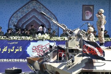 An Iranian military parade on Sept. 22, 2017. (AP Photo/Ebrahim Noroozi)